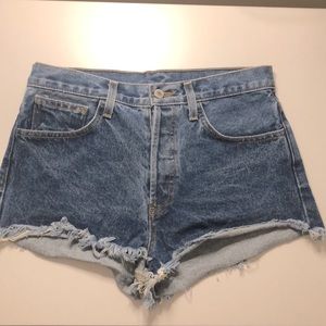 Brandy Melville high waisted denim shorts - medium